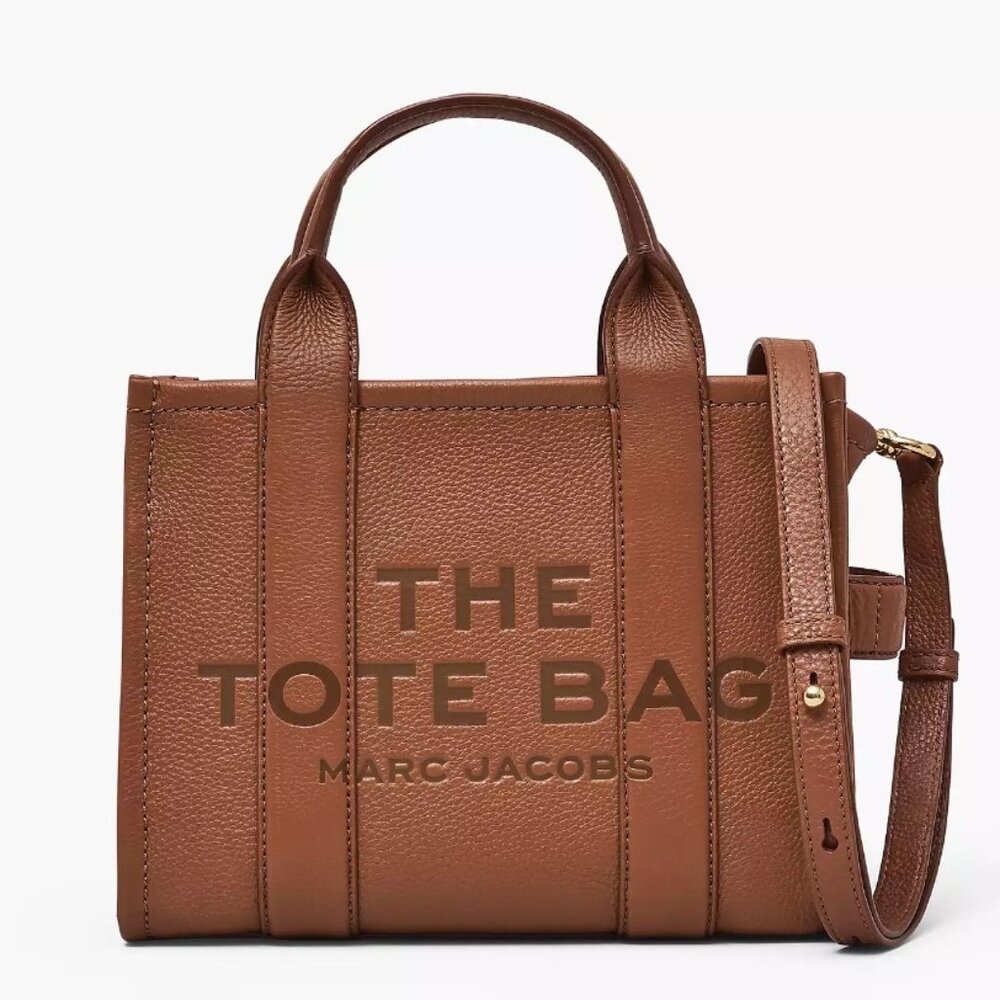 THE TOTE BAG: Marc Jacobs Leather Small Tote Bag in Argan Oil NWT